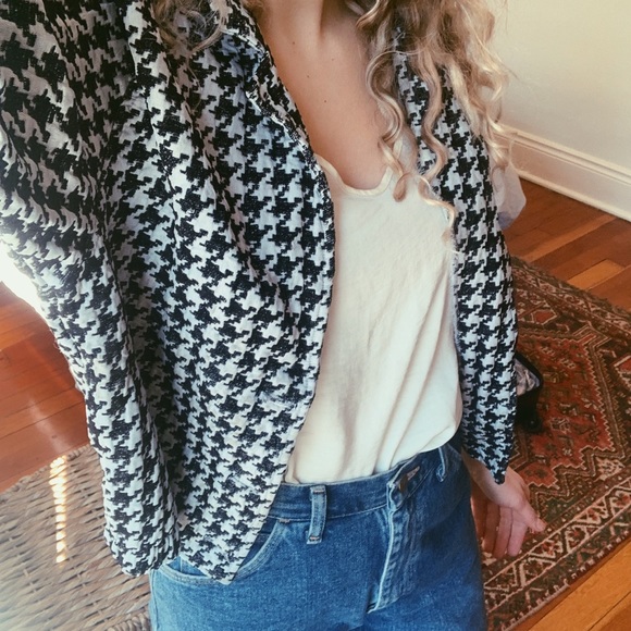 Vintage Houndstooth Cropped Jacket - Picture 5 of 6